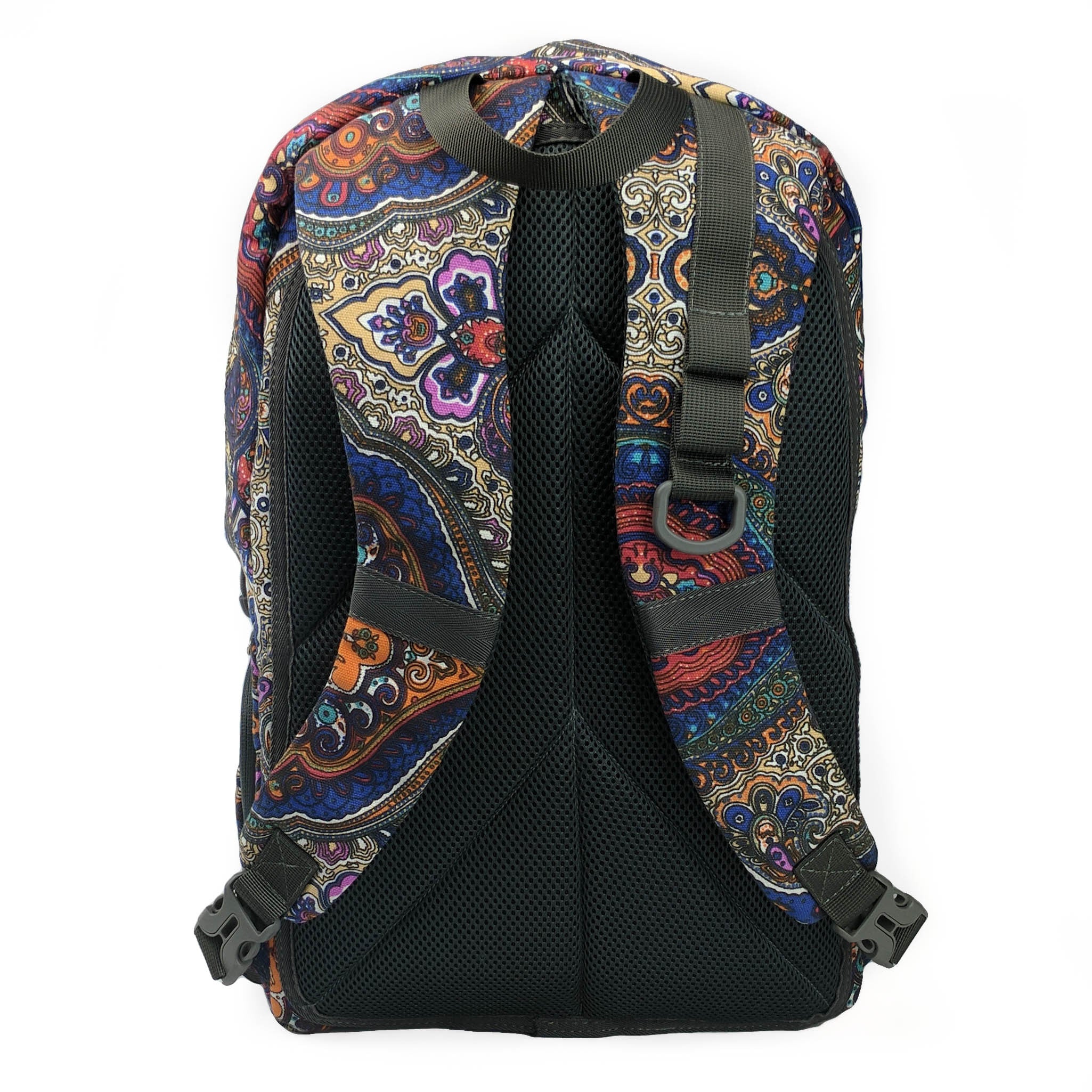 backpack for traveling with yoga mat Kindfolk Yoga Mat Backpack Two Straps Patterned Canvas (Nomad)
